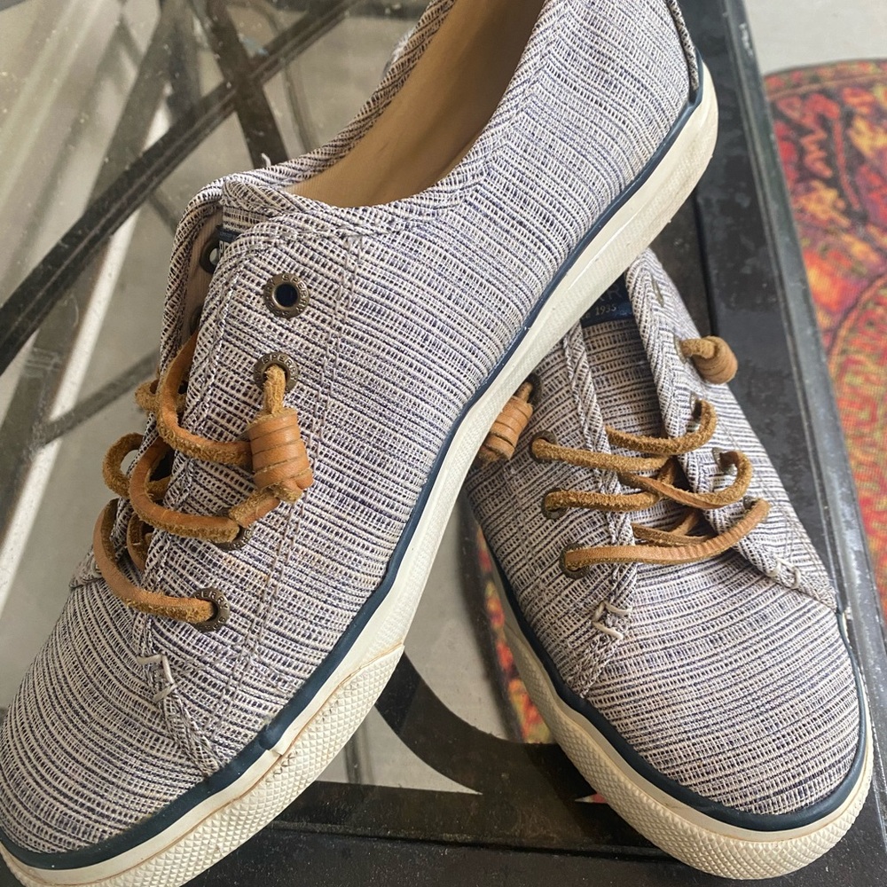 Sperry Seacoast Crosshatch slip-on sneakers 9.5 women EUC